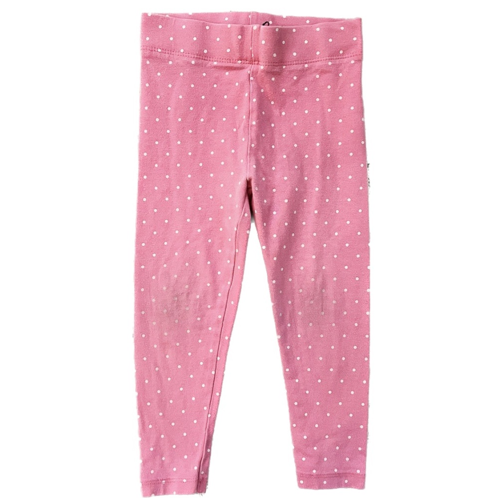 Mini Boden | Girls’ Pink/White Polka Dot Leggings